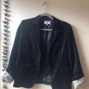Uniqlo Blue Velvet Blazer
